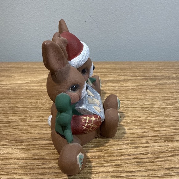 Ceramic Christmas Rabbits Baking - Picture 5 of 8